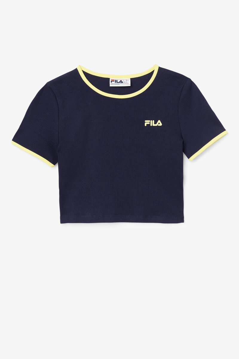 Fila Perla Crop Top Navy | KIQgkaUeThG