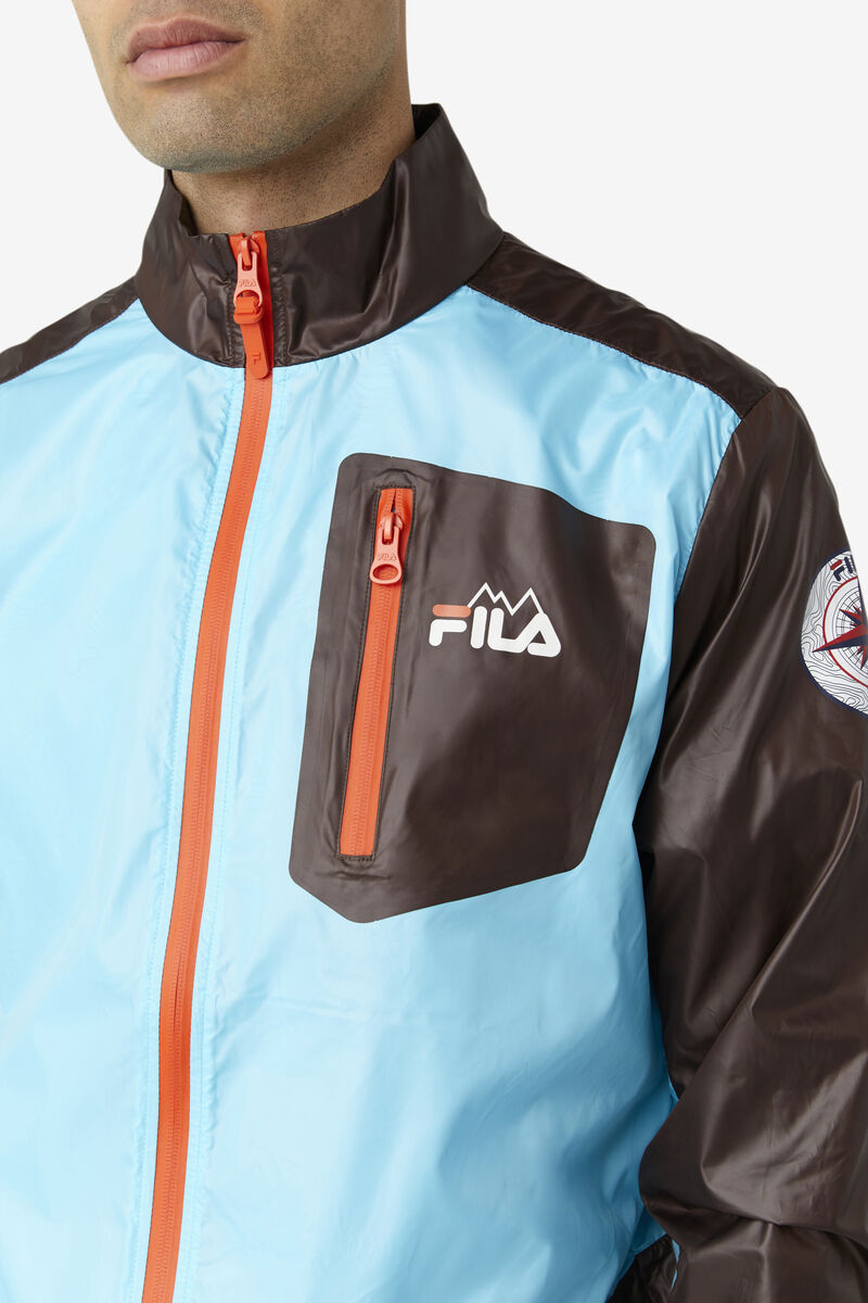 Fila Pinnacle Jacket Blue / Orange | QJJ6My5gbU9