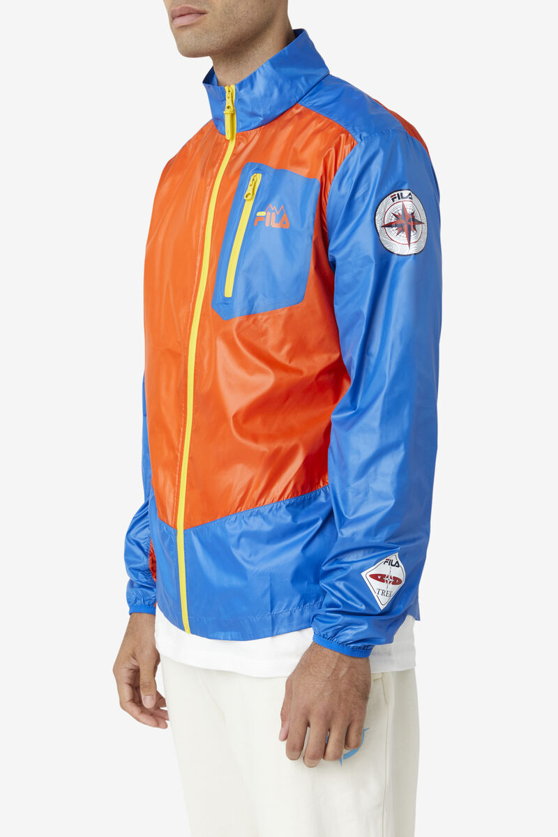 Fila Pinnacle Jacket Orange / Blue / Lemon | GlEsenXzy2X