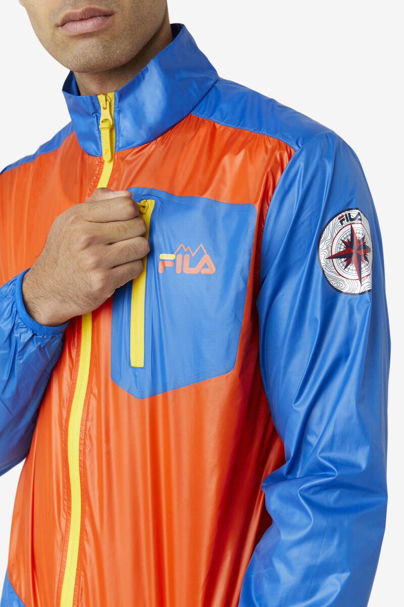 Fila Pinnacle Jacket Orange / Blue / Lemon | GlEsenXzy2X