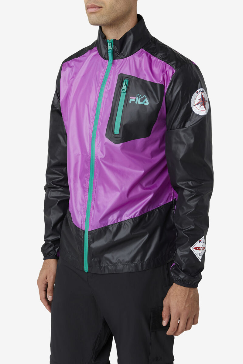 Fila Pinnacle Jacket Purple / Black / Green | 4Hjc7zCcltr