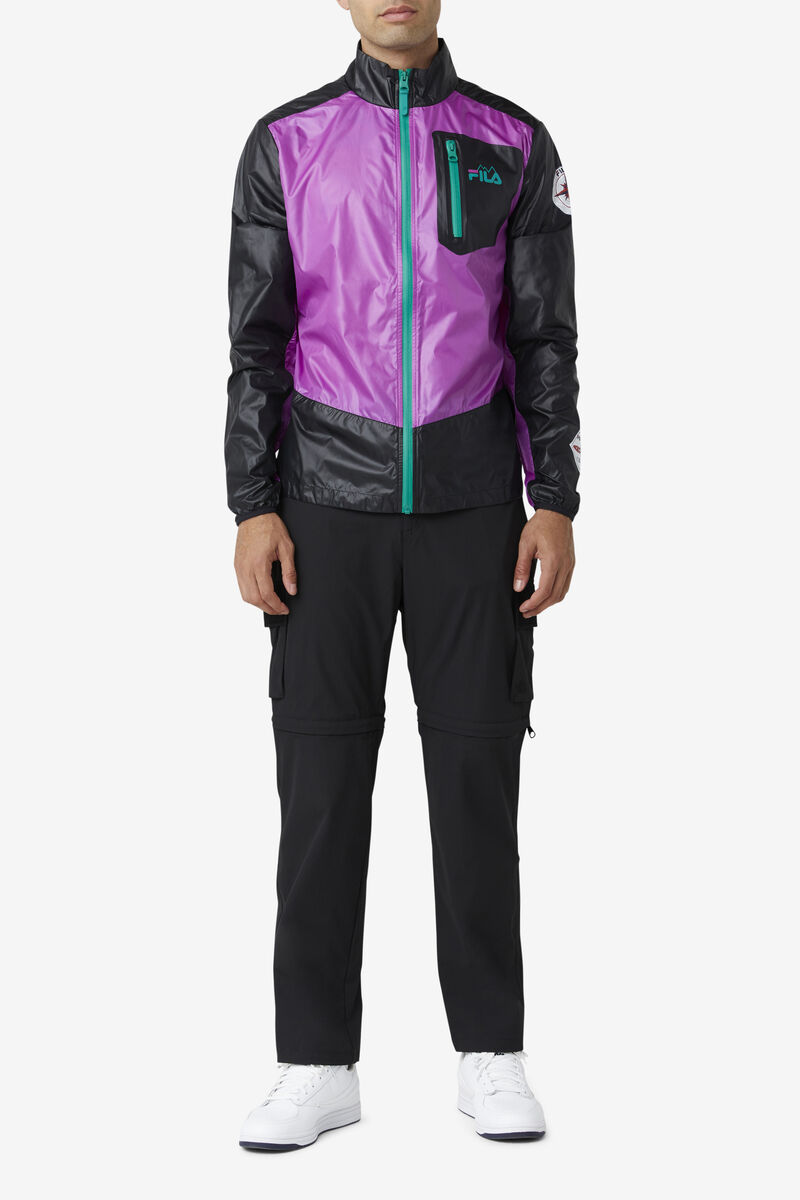 Fila Pinnacle Jacket Purple / Black / Green | 4Hjc7zCcltr