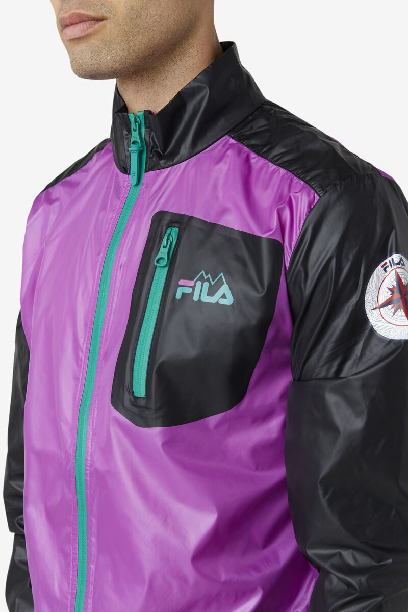 Fila Pinnacle Jacket Purple / Black / Green | 4Hjc7zCcltr