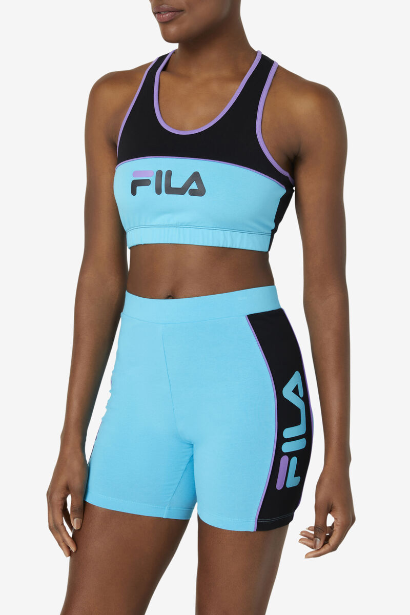 Fila Poesia Bra Top Black / Blue / Purple | LPdUMq1TBYy