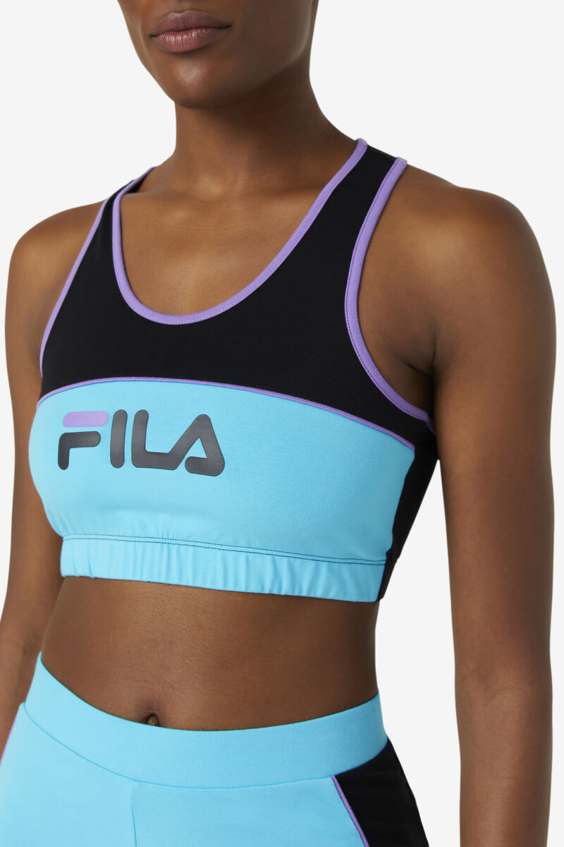 Fila Poesia Bra Top Black / Blue / Purple | LPdUMq1TBYy