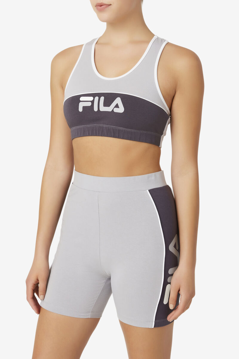 Fila Poesia Bra Top Silver / White | Cu2VO6bgd6M