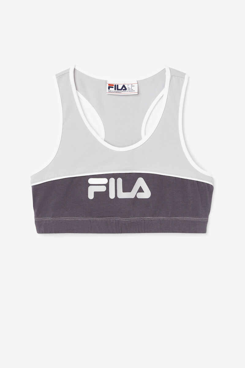 Fila Poesia Bra Top Silver / White | Cu2VO6bgd6M