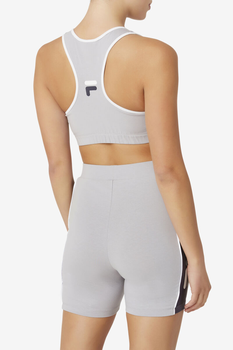 Fila Poesia Bra Top Silver / White | ETb4FZHLg1U