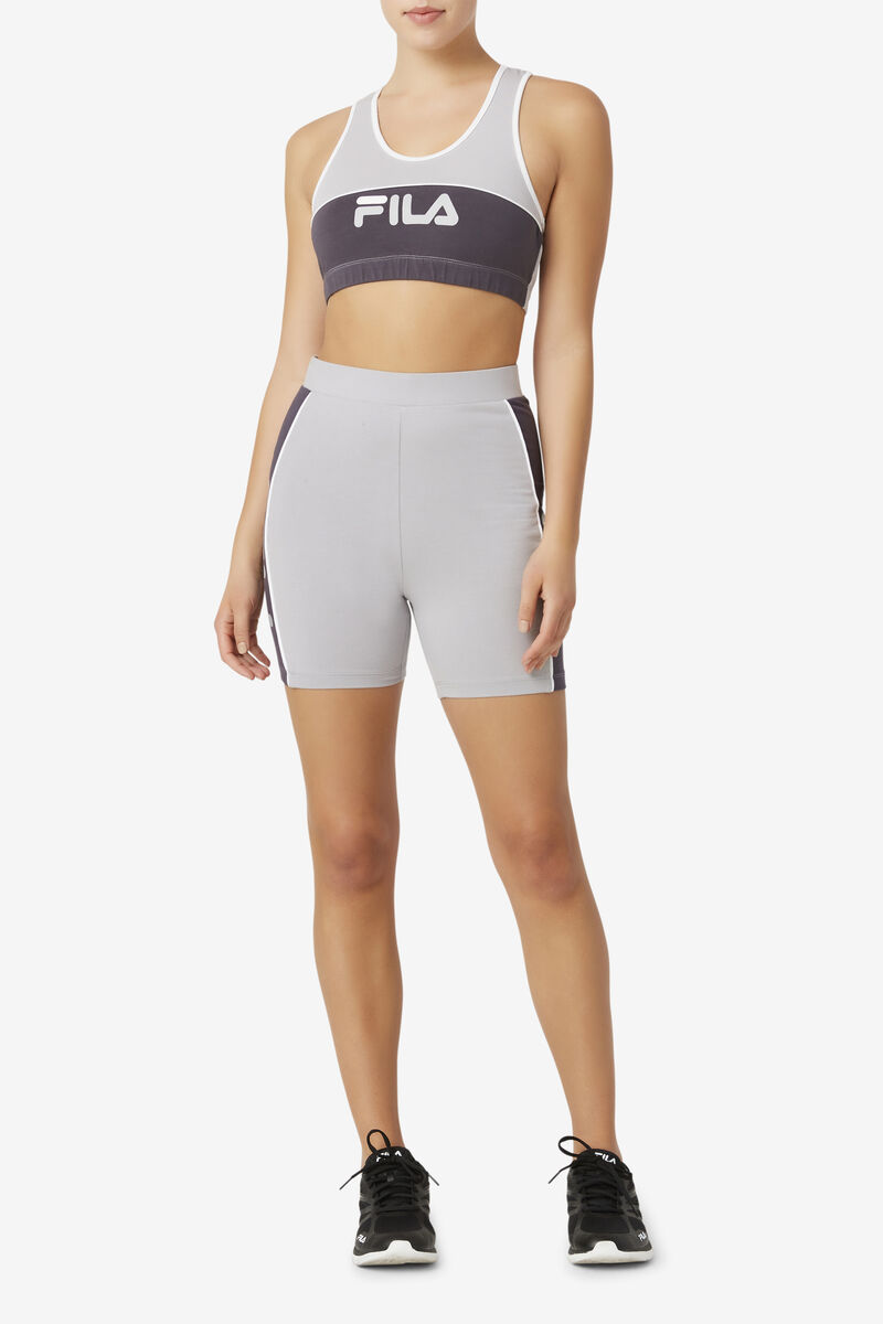 Fila Poesia Bra Top Silver / White | ETb4FZHLg1U