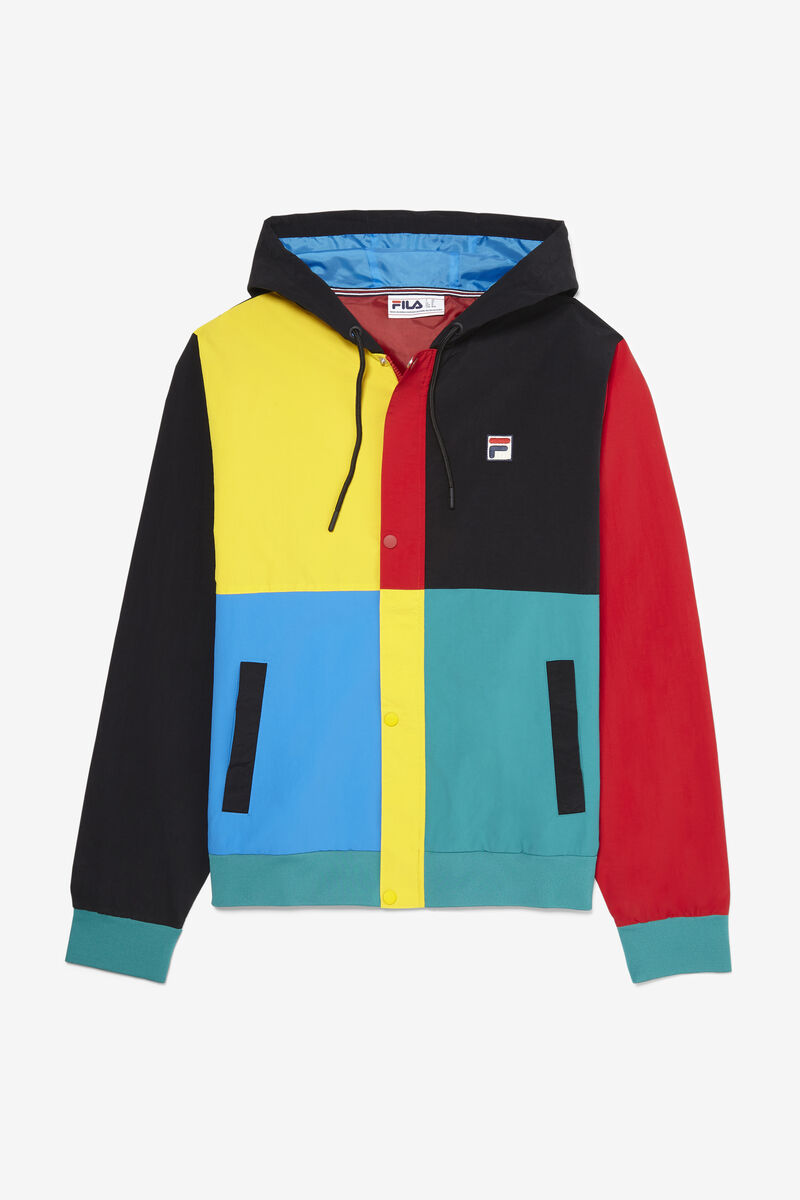 Fila Prentice Wind Jacket Black / Red | S3QXnsBUohg