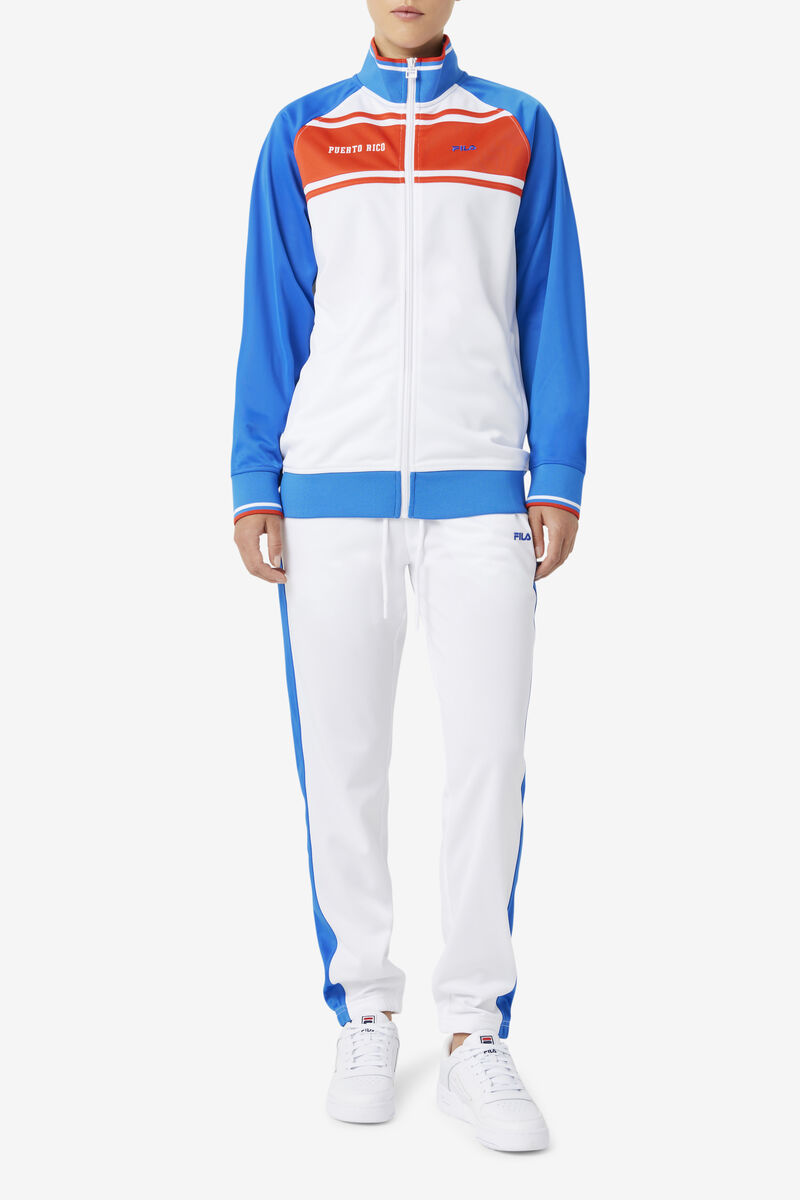 Fila Puerto Rico Pant White / Blue | QAr4i8AwpYP