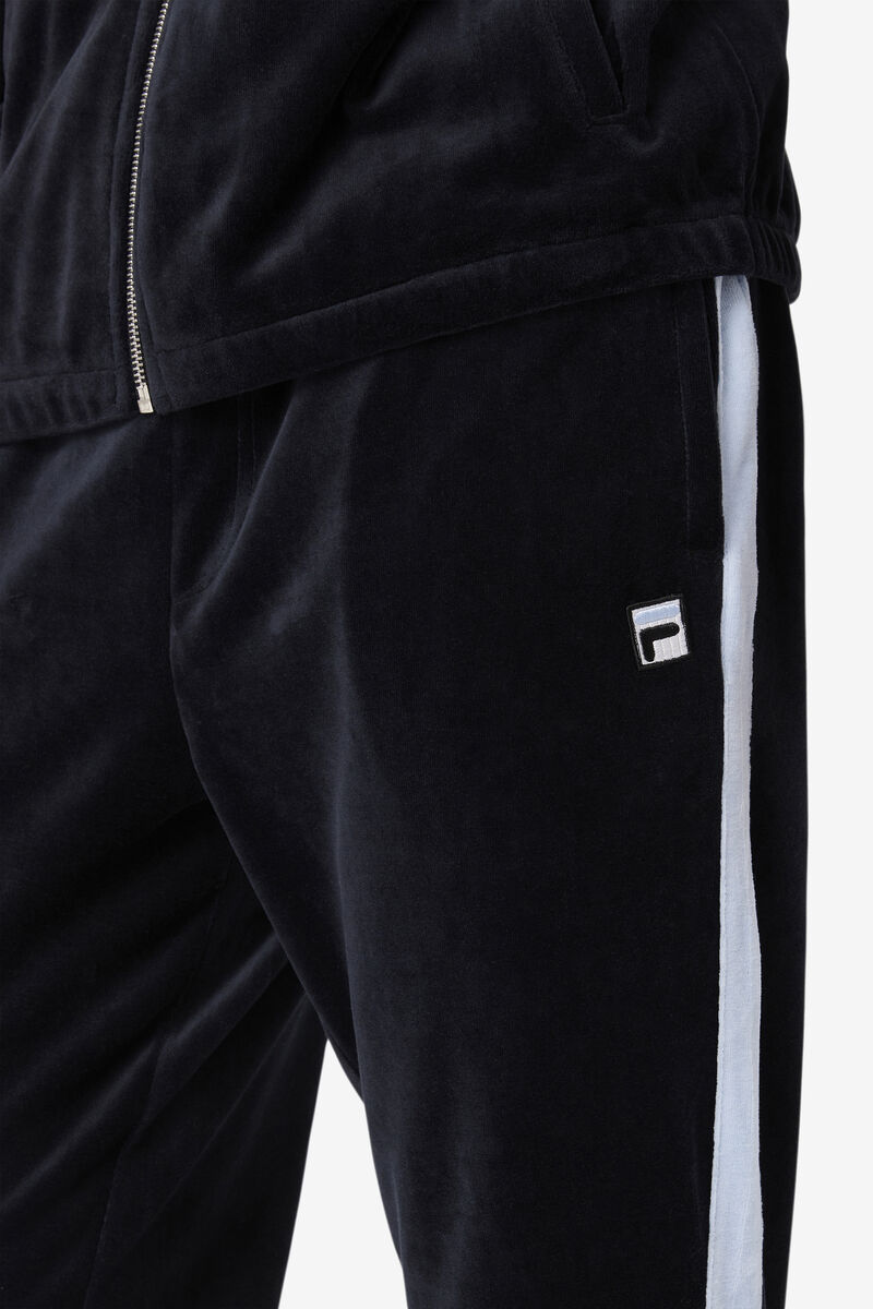 Fila Ravid Velour Pant Black / White | BXFI4Qrom4n