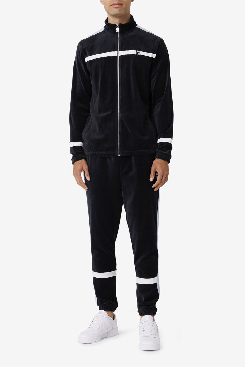 Fila Ravid Velour Pant Black / White | xqdDyKcDann