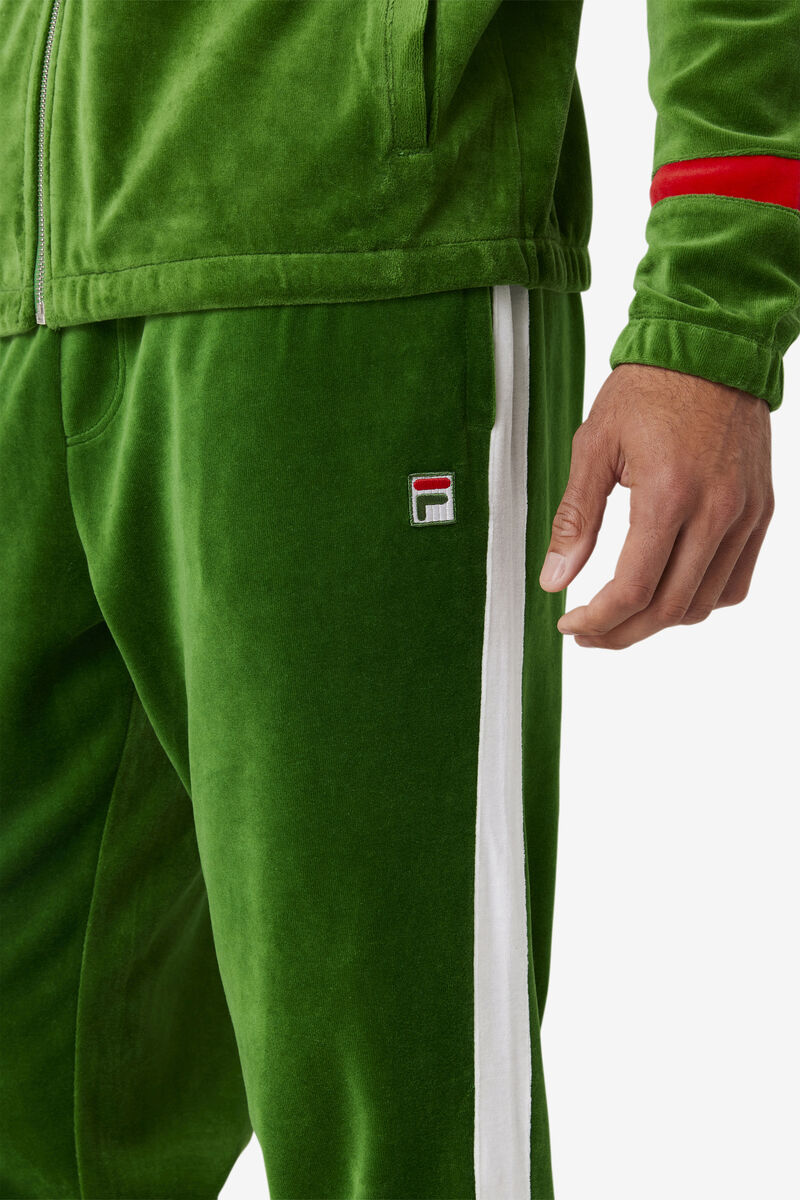 Fila Ravid Velour Pant White / Red | FHxdFRxYztg