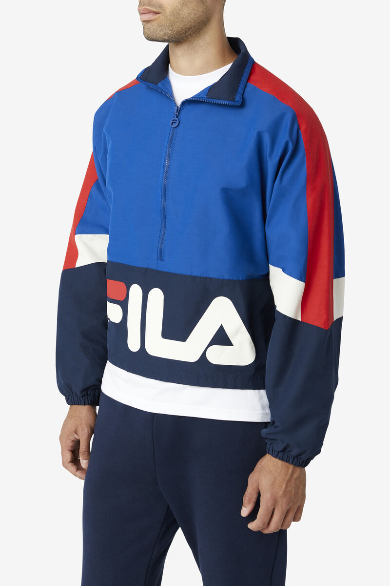 Fila Reid Track Jacket Blue / Navy / Red | H3dGpSBHEpg