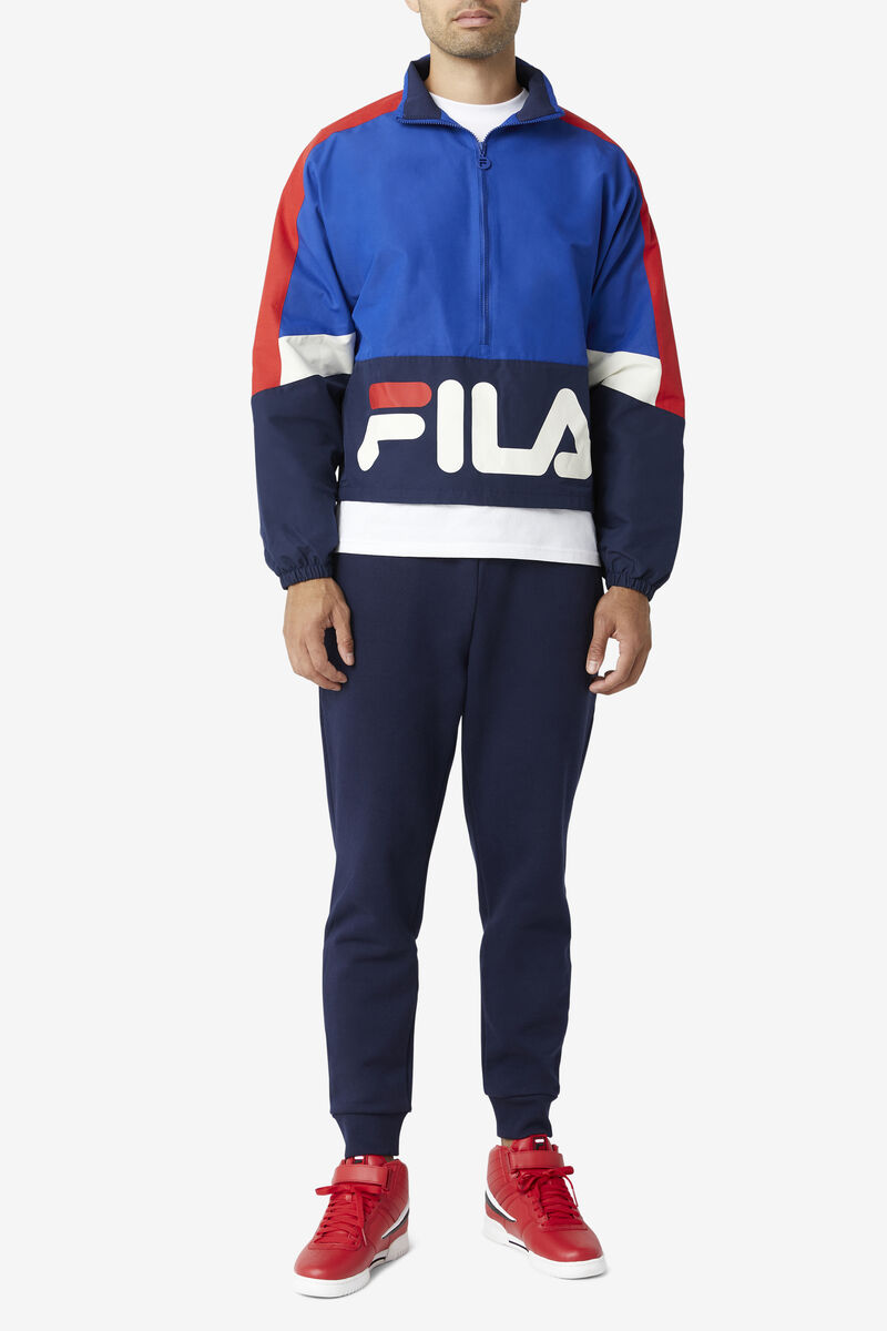 Fila Reid Track Jacket Blue / Navy / Red | H3dGpSBHEpg