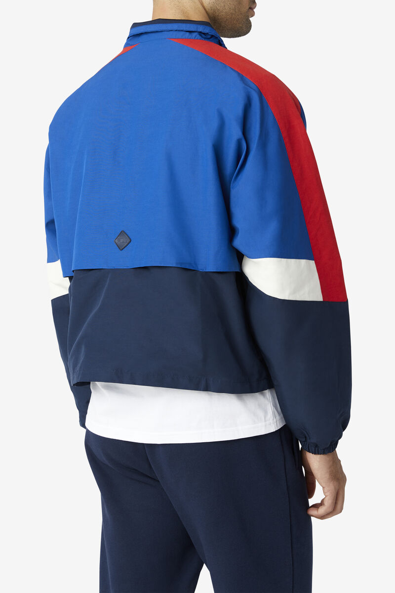 Fila Reid Track Jacket Blue / Navy / Red | H3dGpSBHEpg