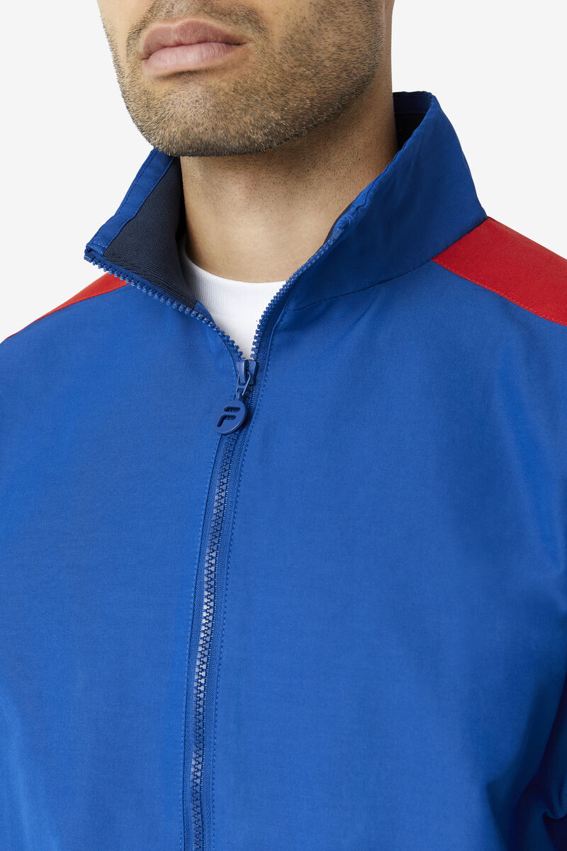 Fila Reid Track Jacket Blue / Navy / Red | H3dGpSBHEpg