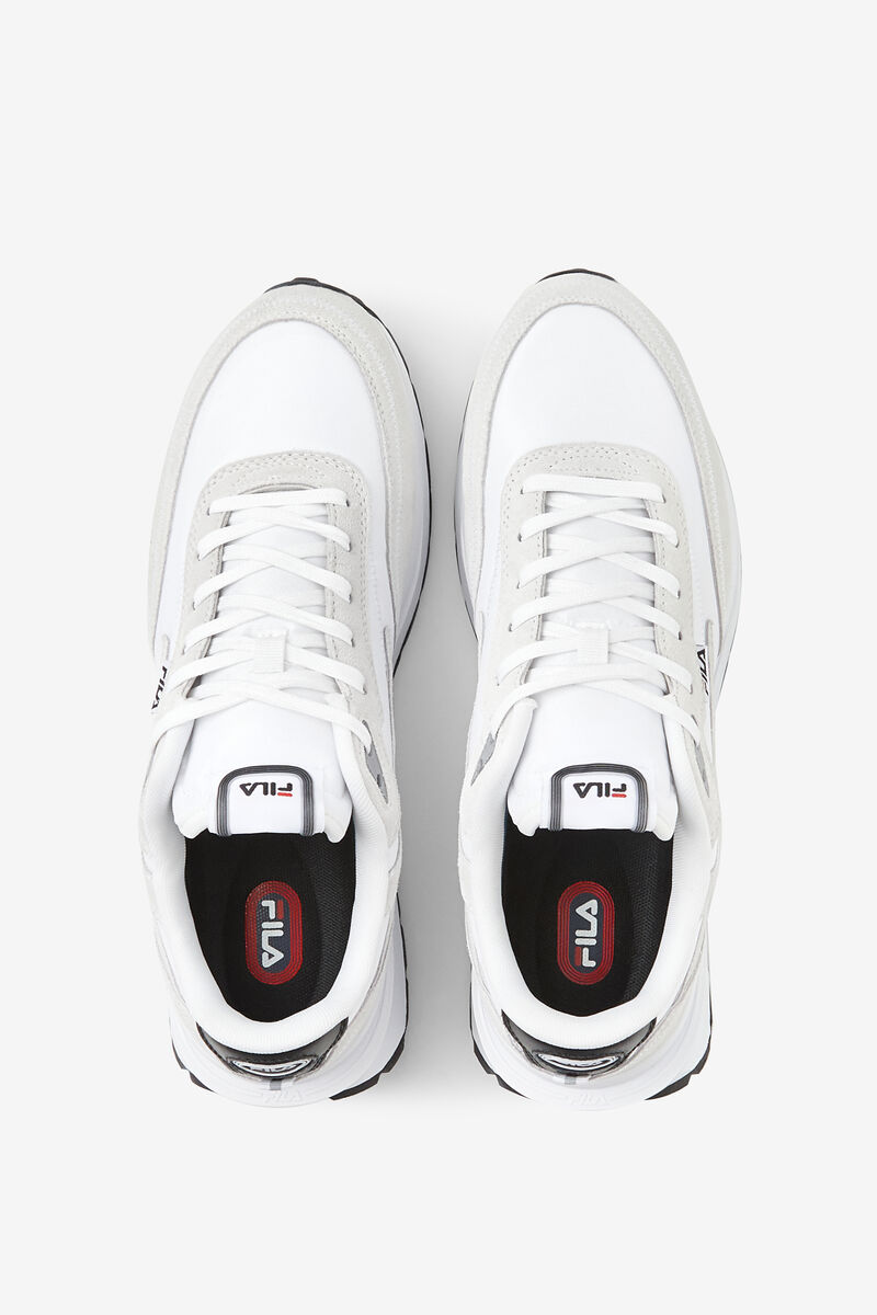 Fila Renno Chunky White Tennis Shoes | Fila White / Black / Red | ba3ZH67pHD6