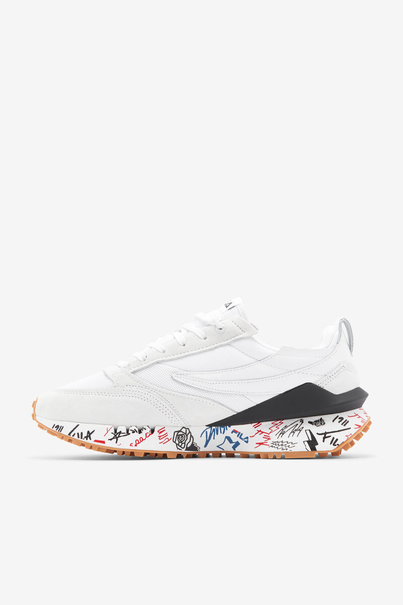 Fila Renno N-generation Scribbles Graffiti Shoes | Fila White / Black / Multicolor | LDCdGELKj6G