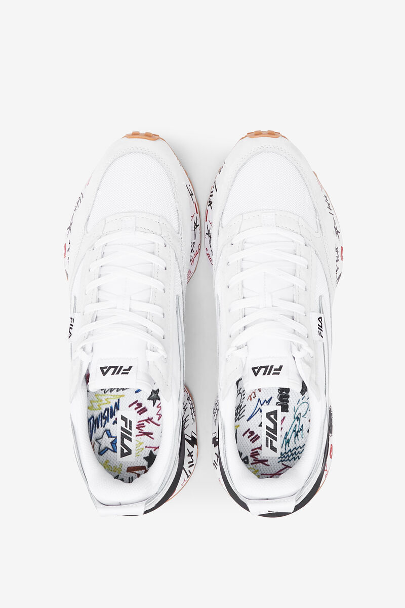 Fila Renno N-generation Scribbles Graffiti Shoes | Fila White / Black / Multicolor | LDCdGELKj6G