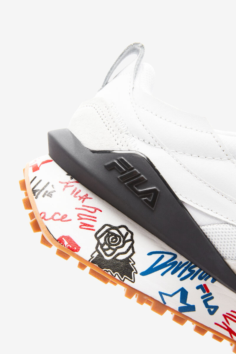 Fila Renno N-generation Scribbles Graffiti Shoes | Fila White / Black / Multicolor | LDCdGELKj6G