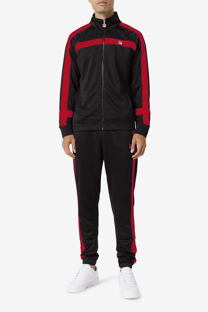 Fila Renzo Jacket Black / Red | Ckp7USPwXQW