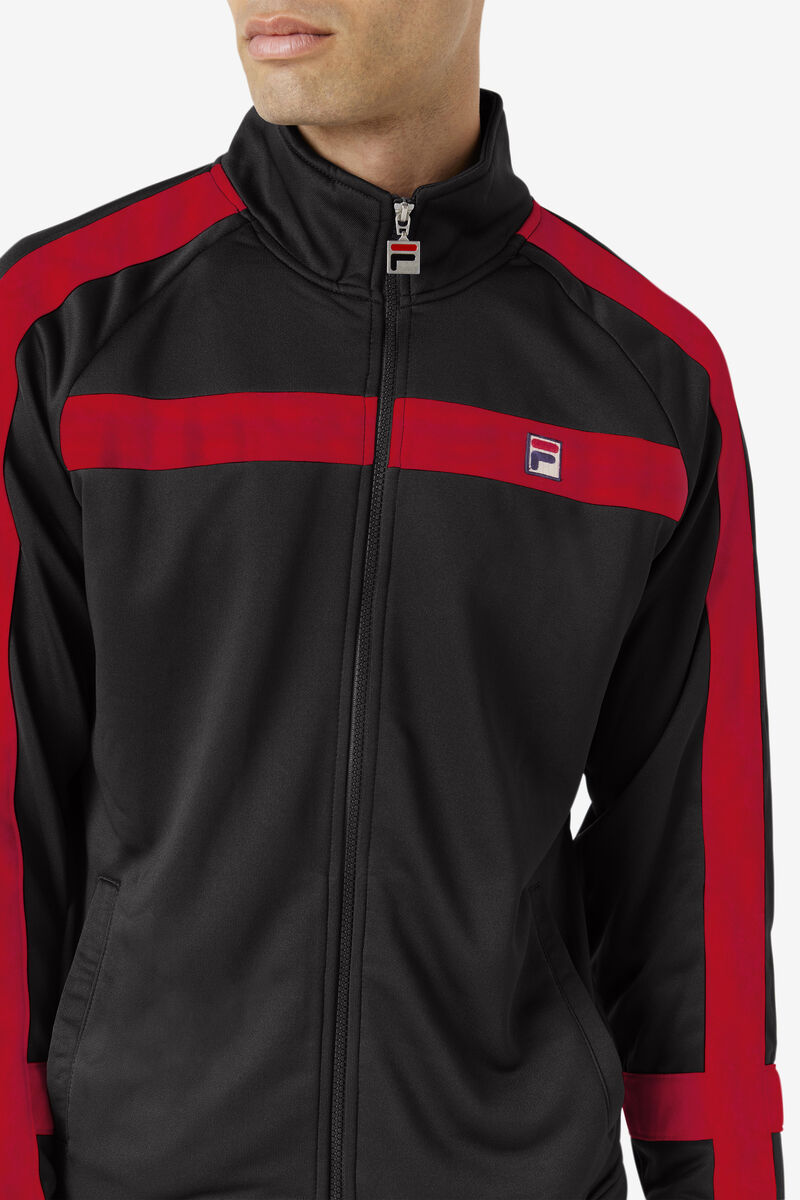 Fila Renzo Jacket Black / Red | Ckp7USPwXQW