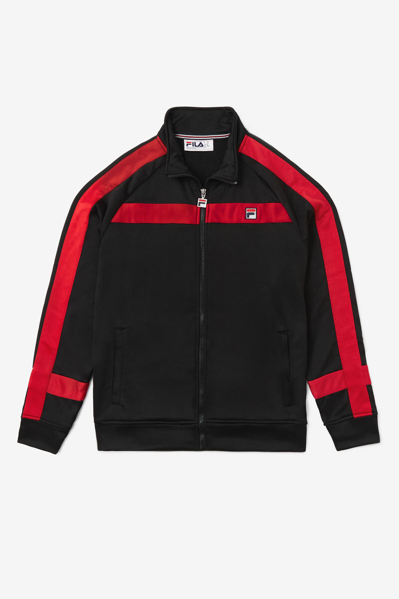 Fila Renzo Jacket Black / Red | Ckp7USPwXQW