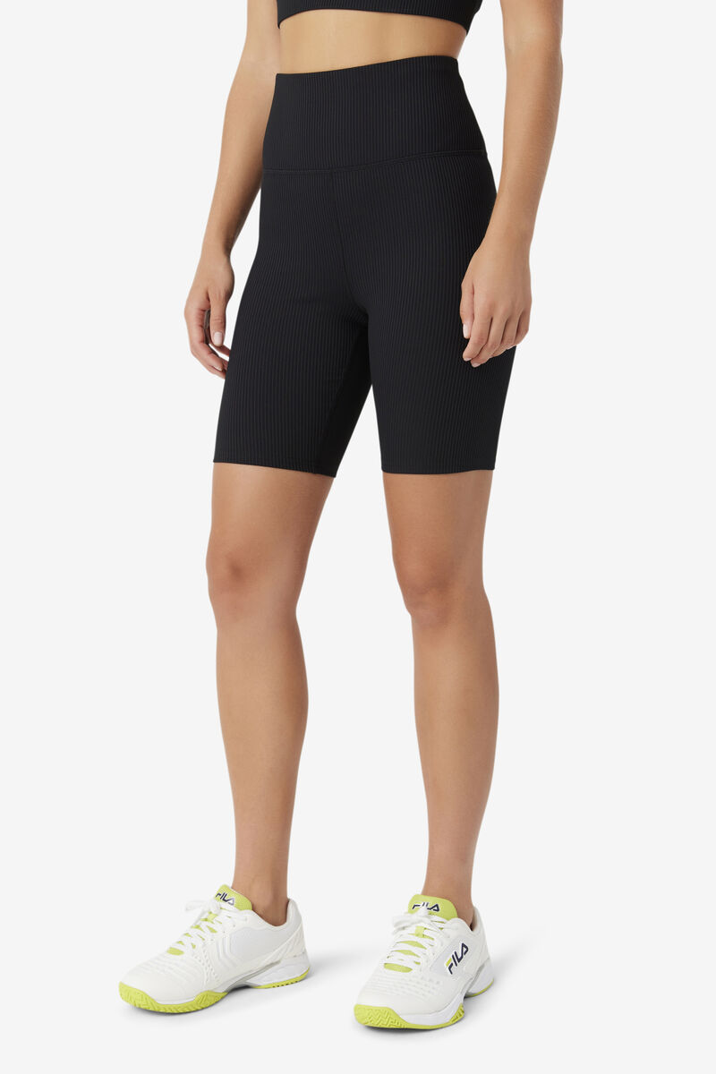 Fila Ribbed Essentials | Cam High Rise Bike Short Black | B7xoavFdyk3