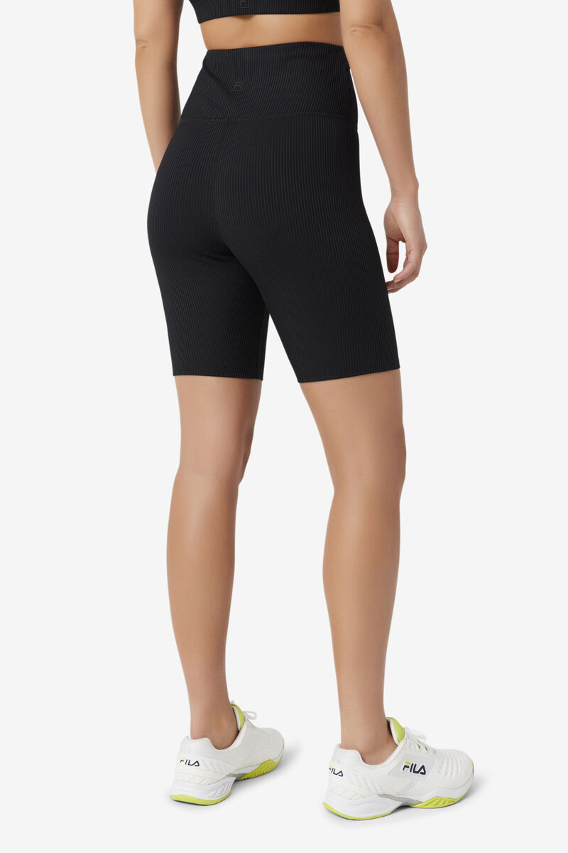 Fila Ribbed Essentials | Cam High Rise Bike Short Black | B7xoavFdyk3