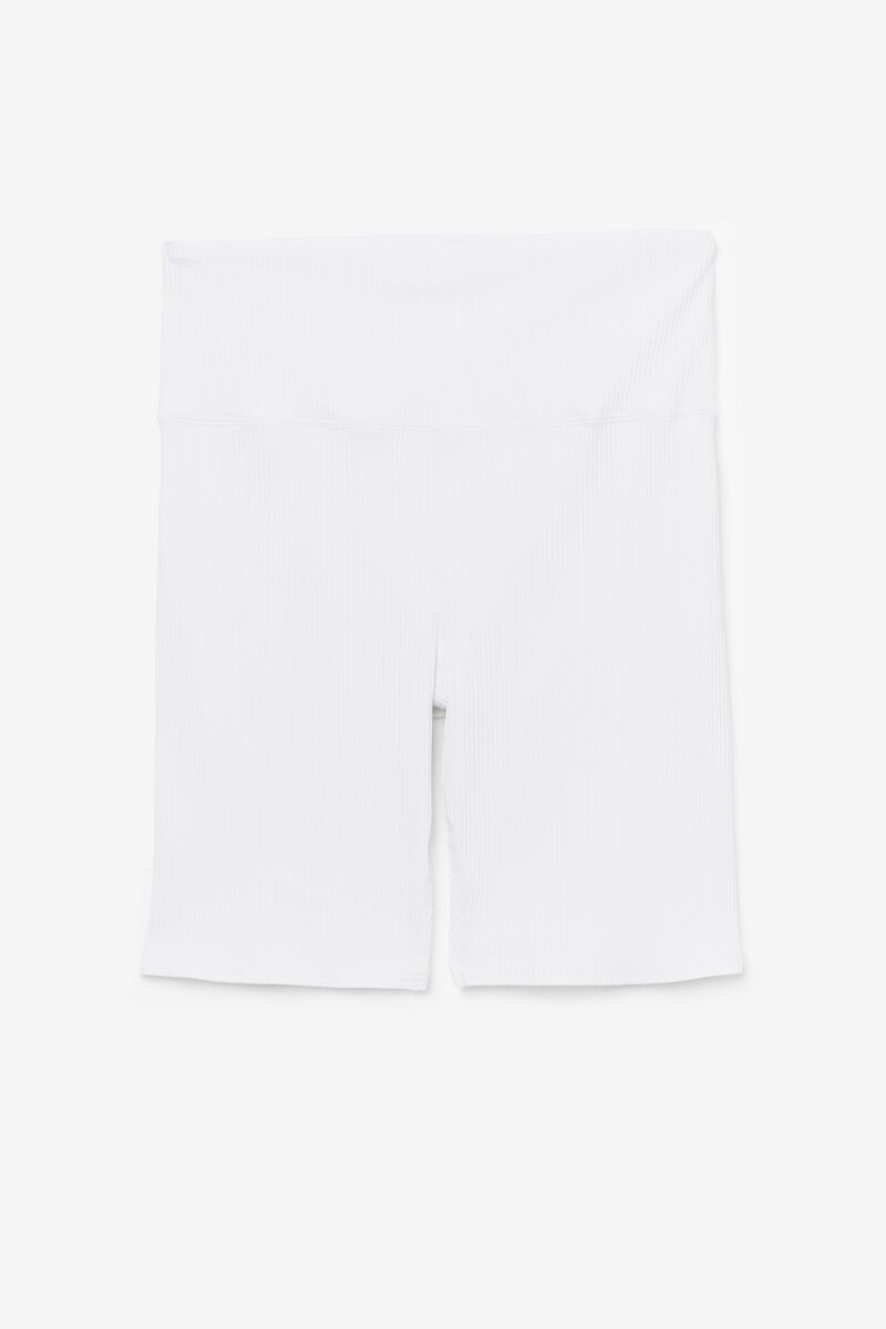 Fila Ribbed Essentials | Cam High Rise Bike Short White | DWuEsUjUKku