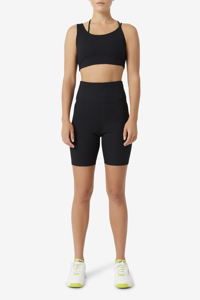 Fila Ribbed Essentials | na Bra Top Black | BJpW7Km4qPv