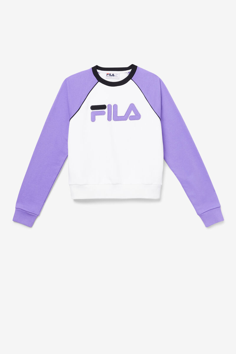 Fila Riccarda Sweatshirt White / Purple / Black | 1TDWsqtx8gY