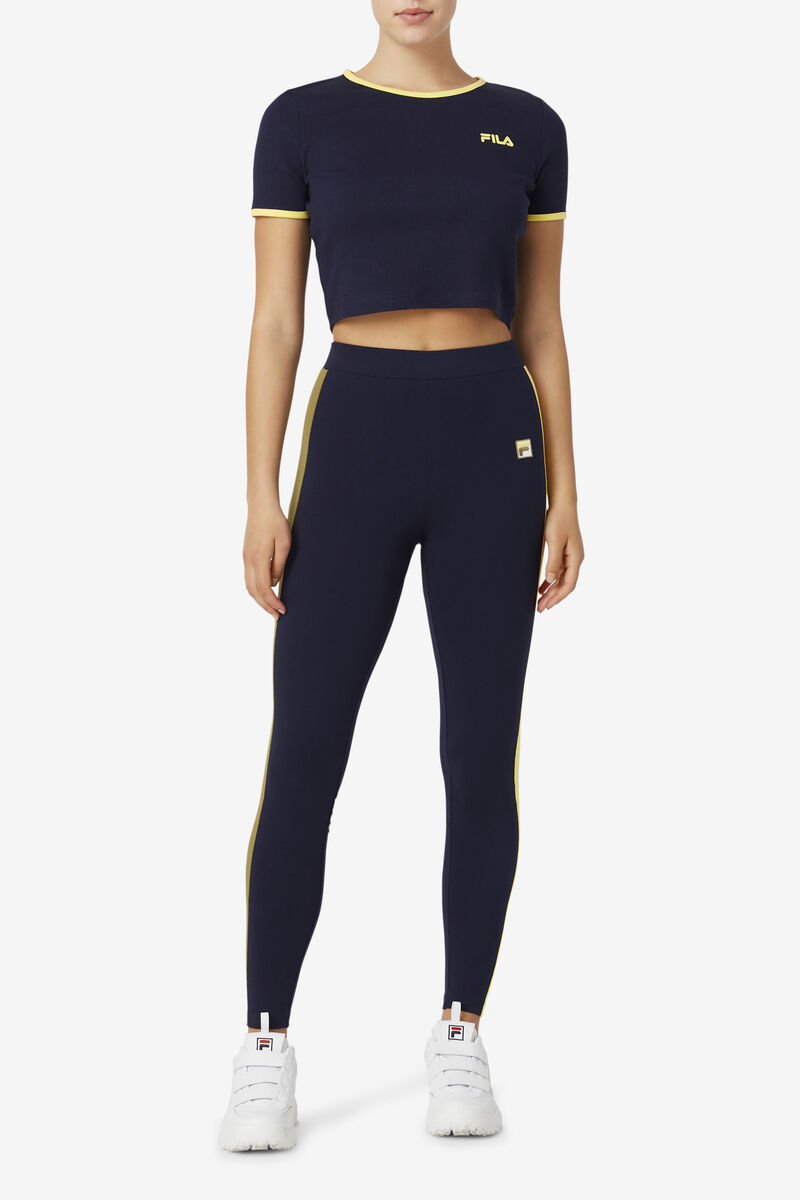 Fila Riviera Legging Navy / Olive | rVioHYvRy8L