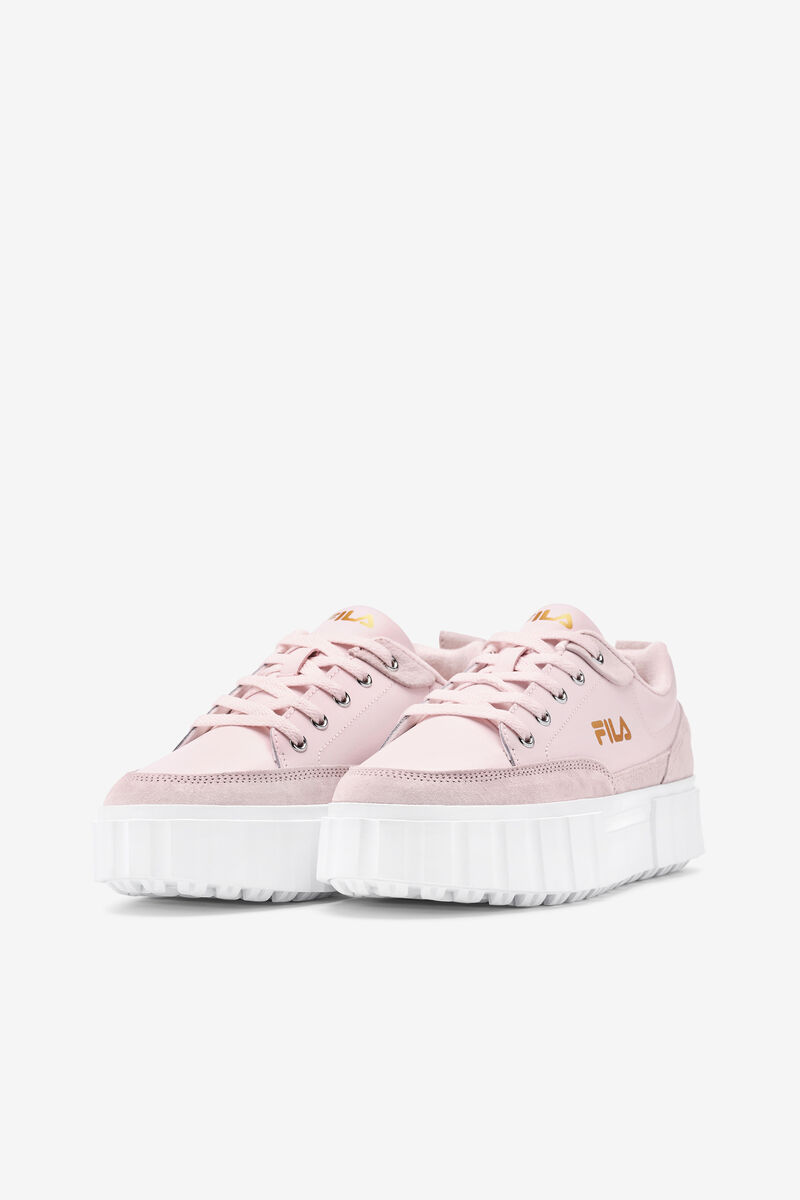 Fila Sandblast Low Pink / White / Metal Gold | h5WonaPEnVg