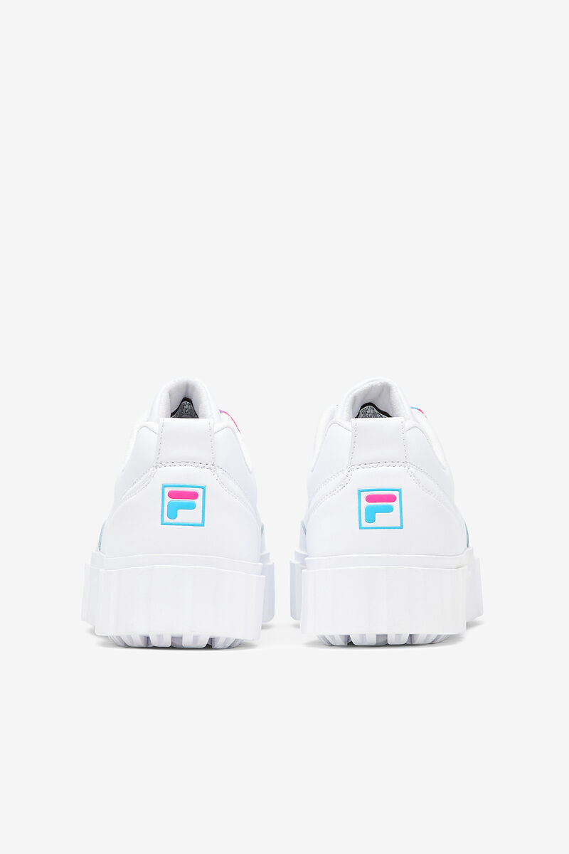 Fila Sandblast Low Satin Lace White / Blue / Metal Silver | orcYgVXS3zA