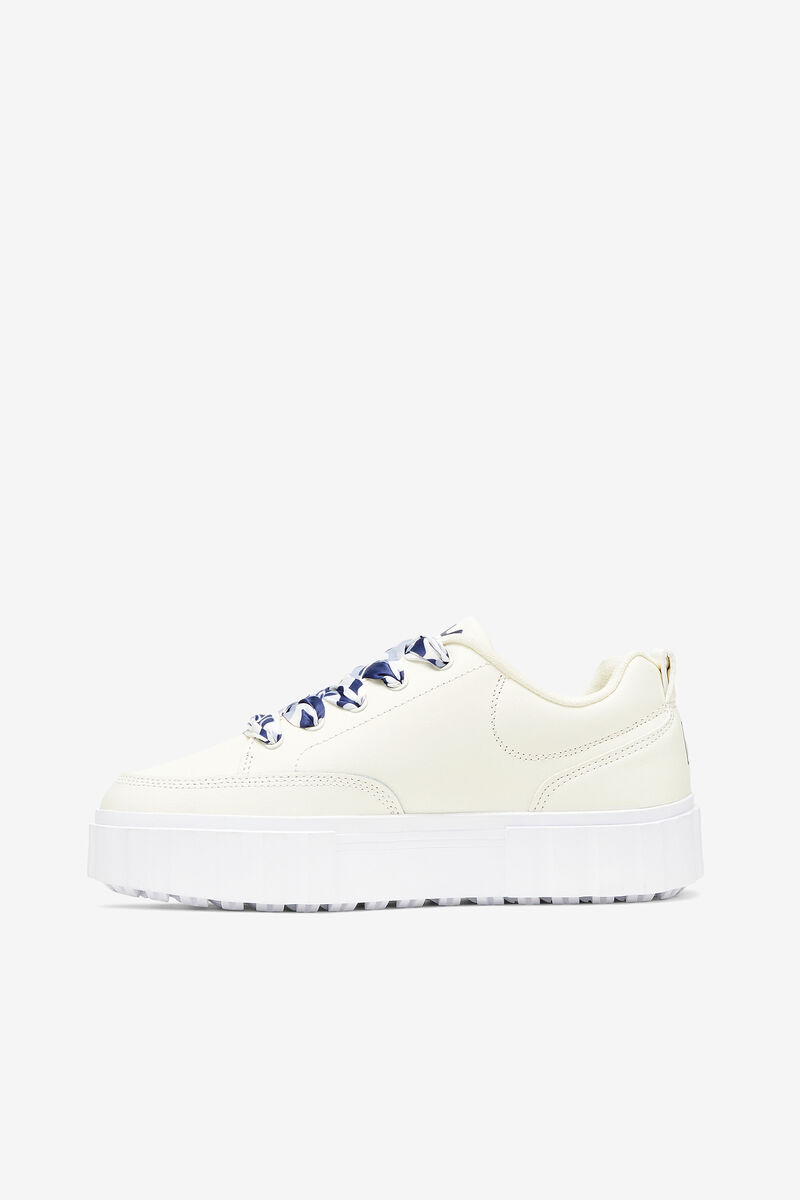 Fila Sandblast Low Satin Lace White / Navy / White | CjkoTyMRseO