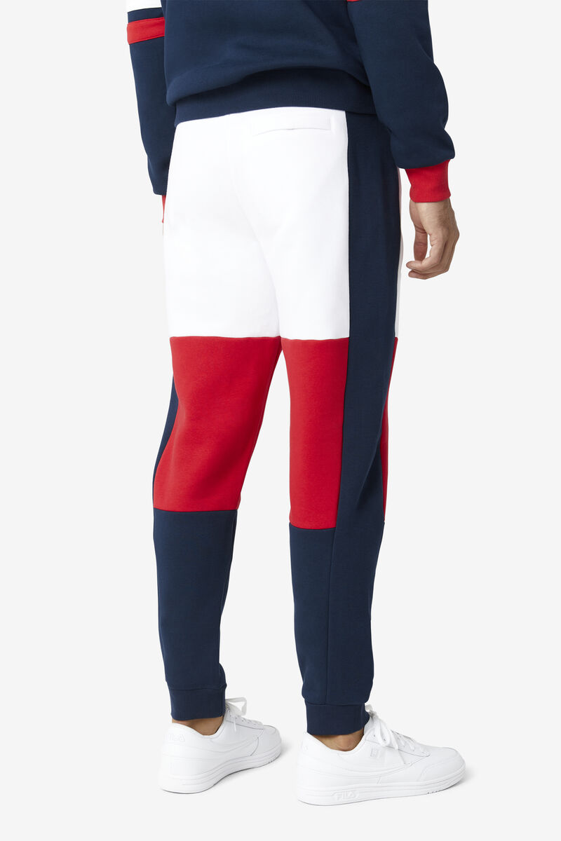 Fila Sander Pant White / Red / Navy | n2mb1ZvFM2V