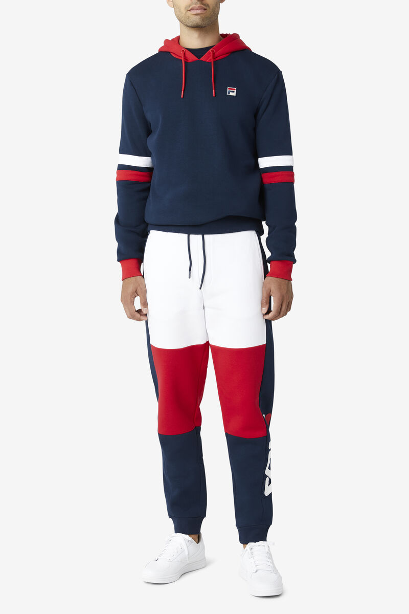 Fila Sander Pant White / Red / Navy | n2mb1ZvFM2V