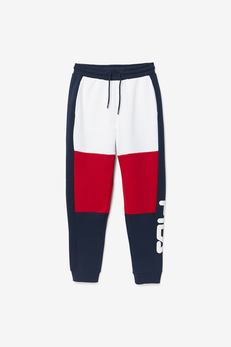 Fila Sander Pant White / Red / Navy | n2mb1ZvFM2V