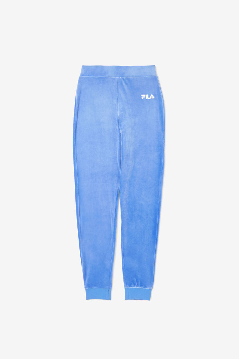 Fila Sara Velour Jogger Blue / White | NUgl97vjqUk