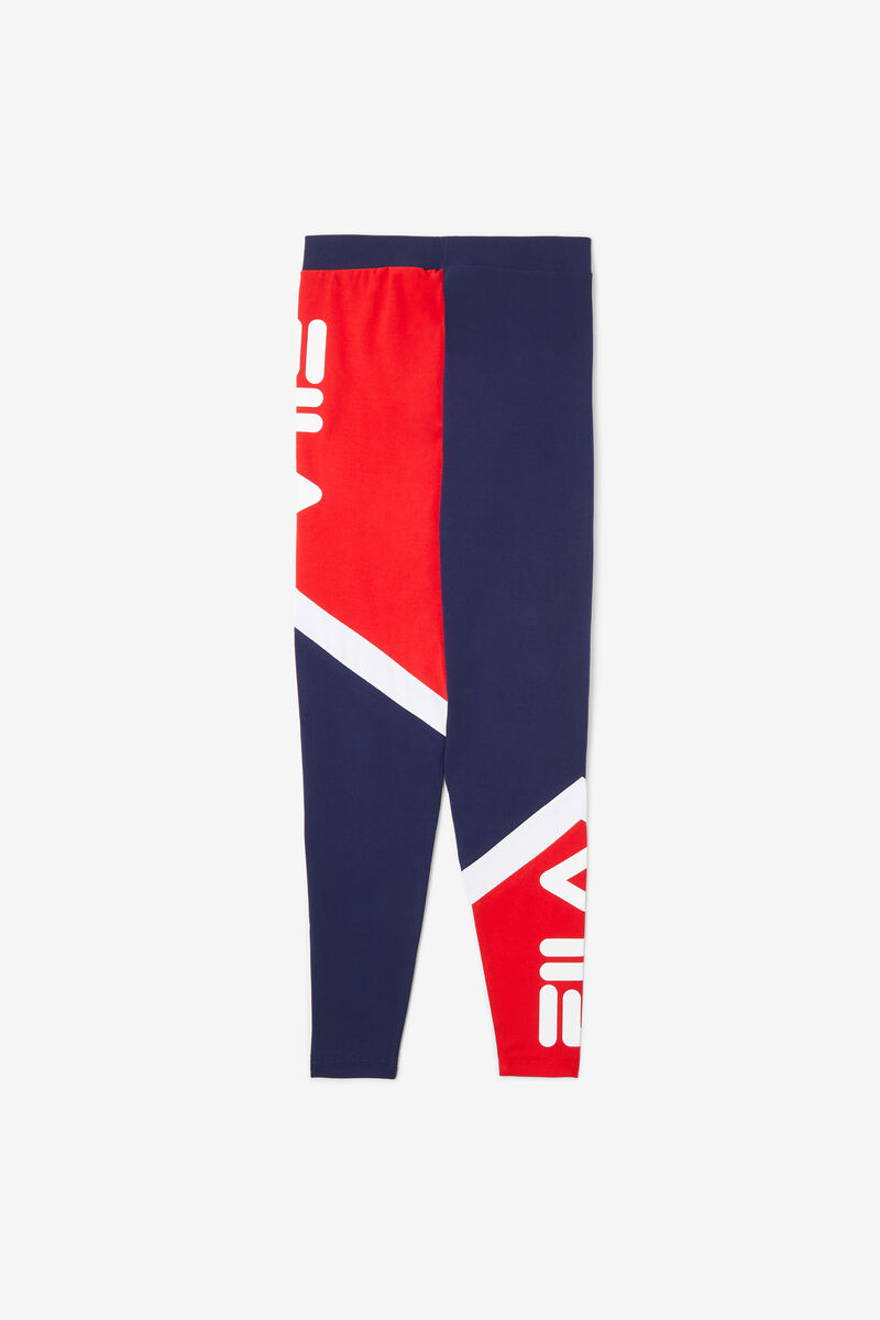 Fila Sia High Rise Legging Navy / Red / White | YKf5zVebSPg