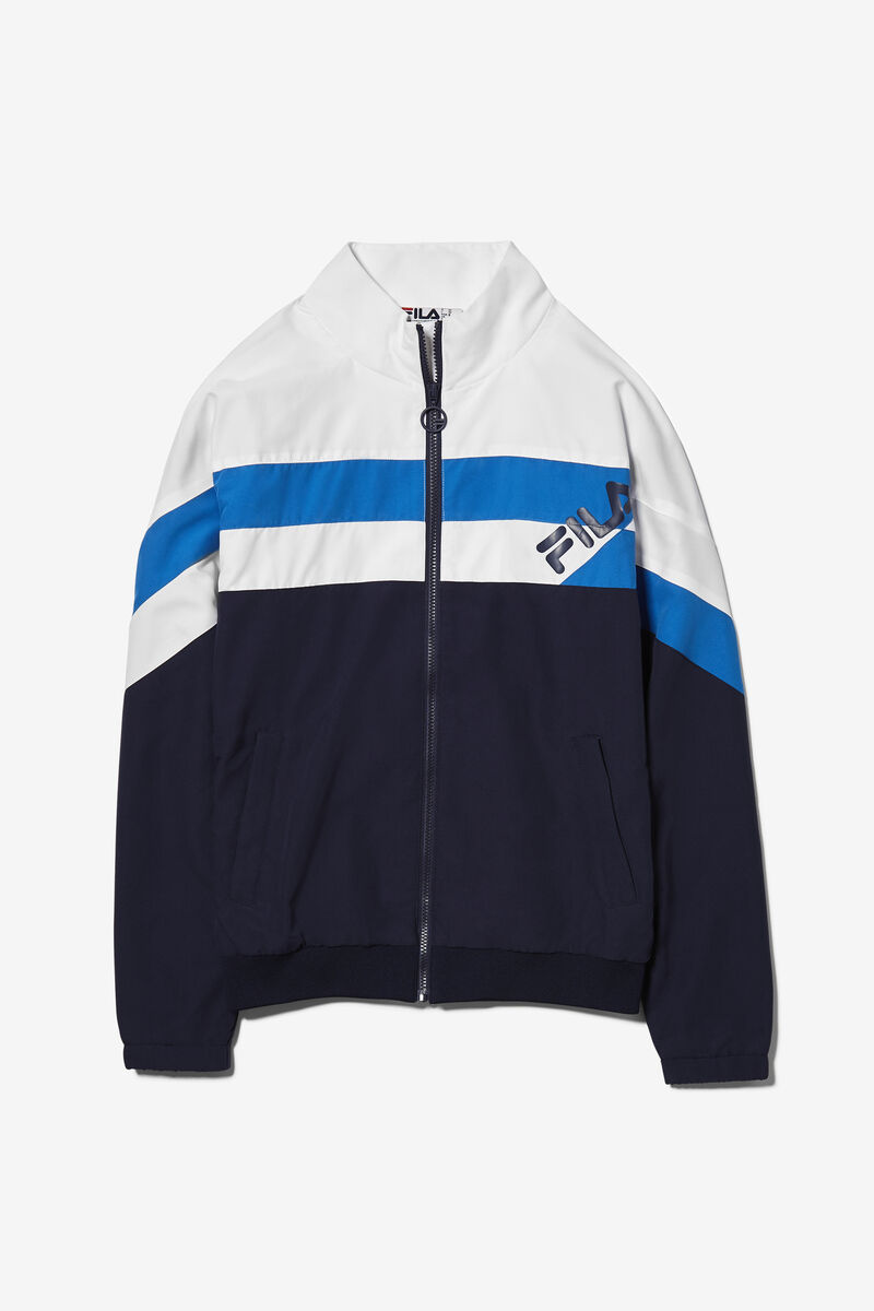 Fila Slade Track Jacket Navy / White / Blue | oLESQwWrvbh