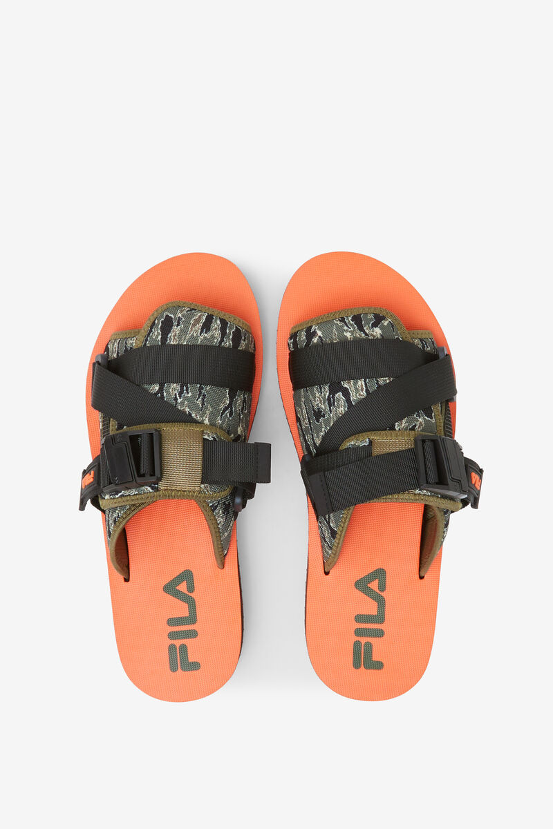 Fila Sol-slide V2 Camo Black / Olive | 7pf4hEViMPG