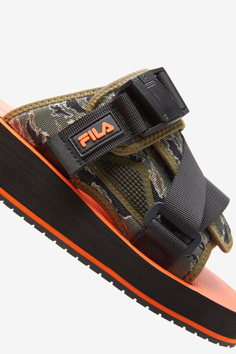 Fila Sol-slide V2 Camo Black / Olive | 7pf4hEViMPG