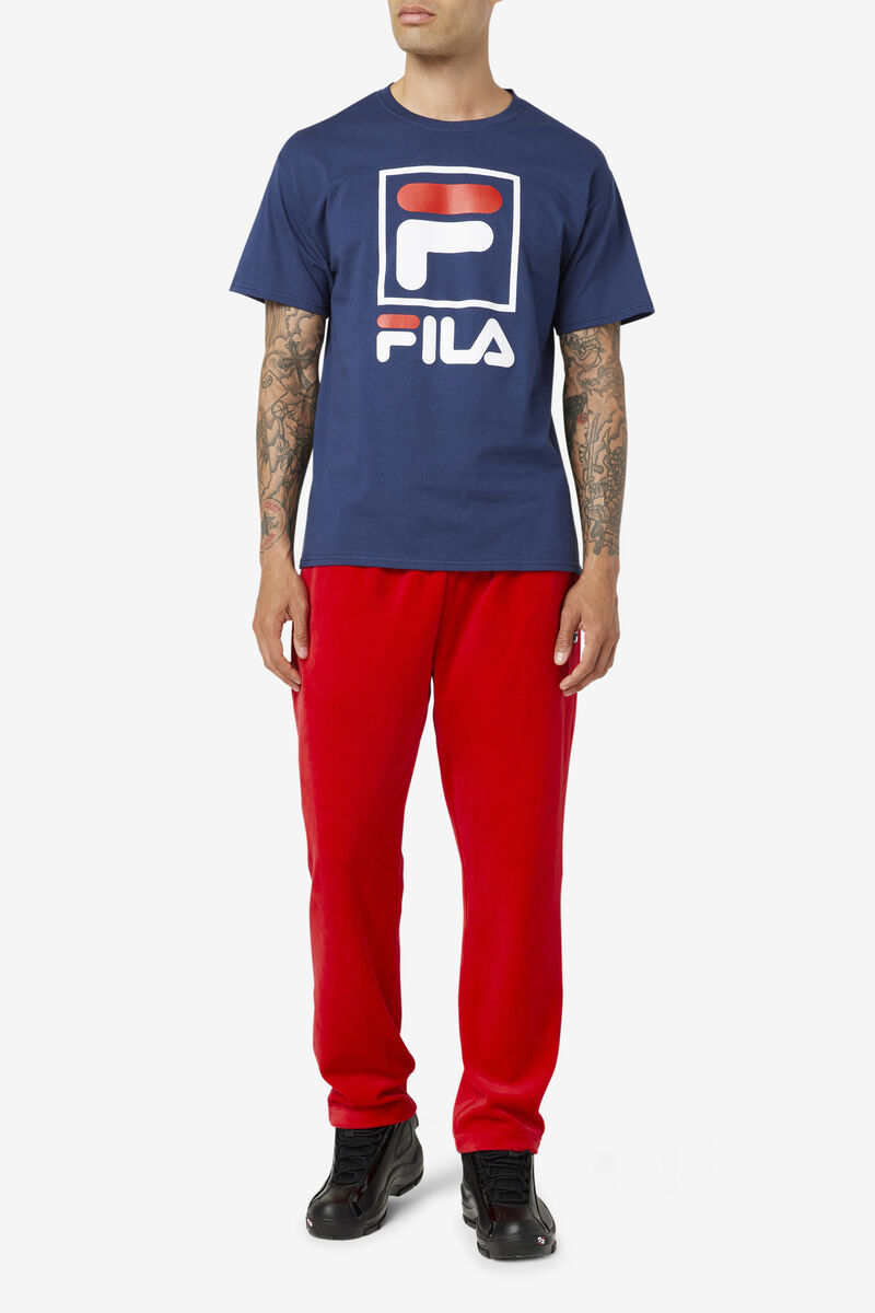 Fila Stacked Shirt Navy / White / Red | IsAbXBsy26g