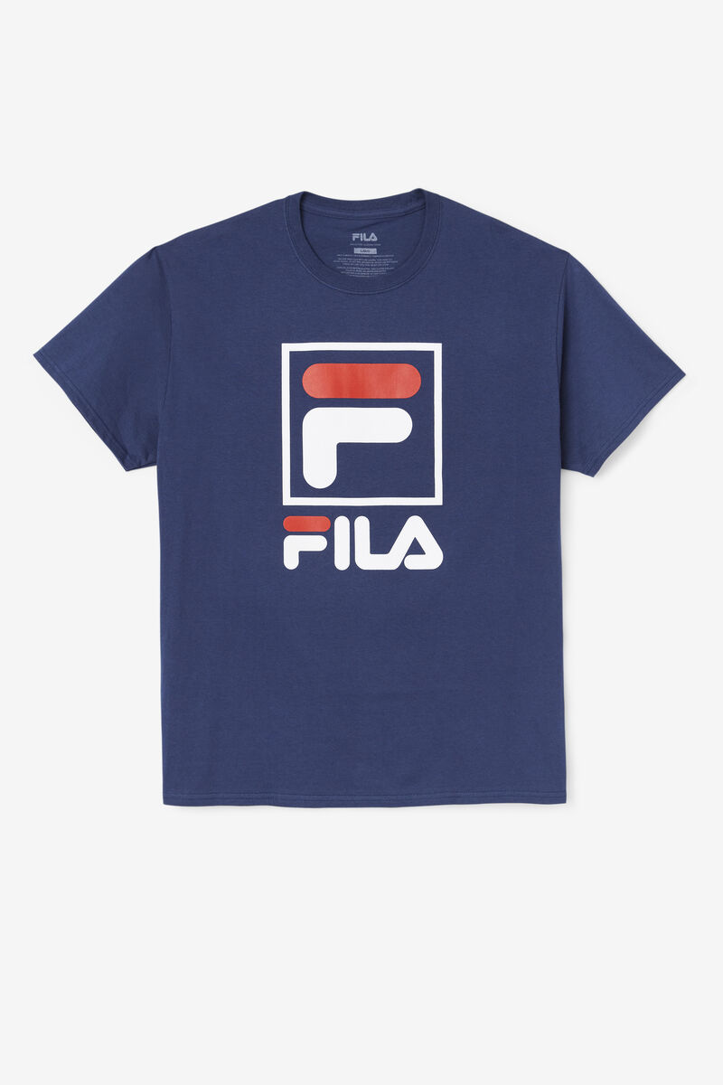 Fila Stacked Shirt Navy / White / Red | IsAbXBsy26g