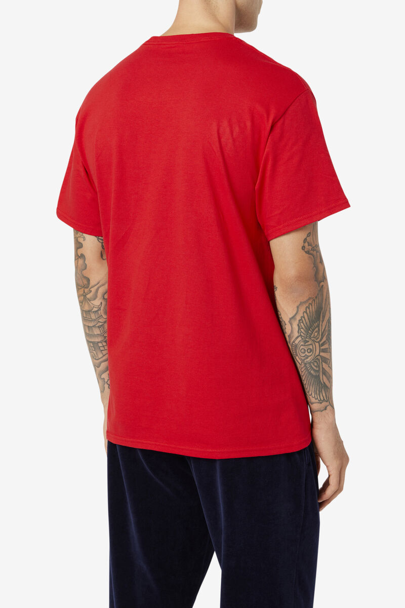 Fila Stacked Shirt Red / White / Navy | zvQ6EL2LNjf