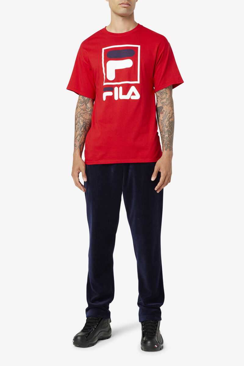 Fila Stacked Shirt Red / White / Navy | zvQ6EL2LNjf